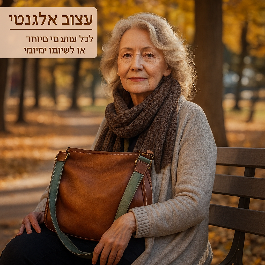 תיק כתף עור וינטג' מקסים | Tamar's Vintage Charm